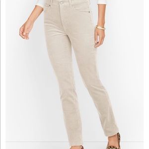 TALBOTS STRETCH CORDUROY STRAIGHT LEG PANTS